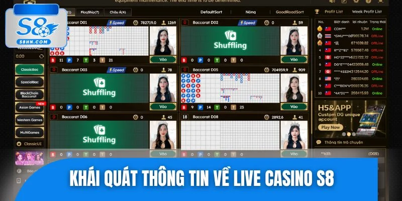 Khái quát thông tin về live casino S8