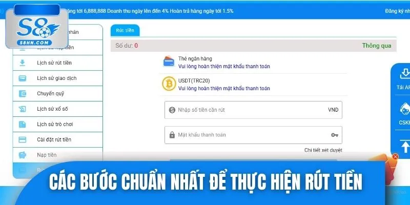 Các bước chuẩn nhất để thực hiện rút tiền thuận lợi